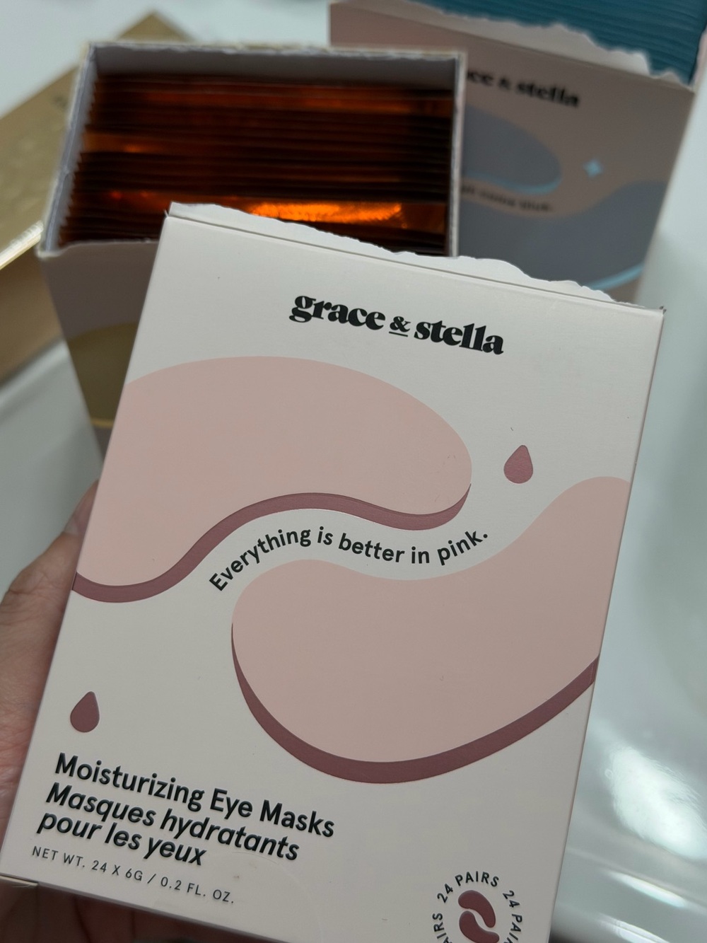 grace & stella Pink Moisturizing Eye Masks